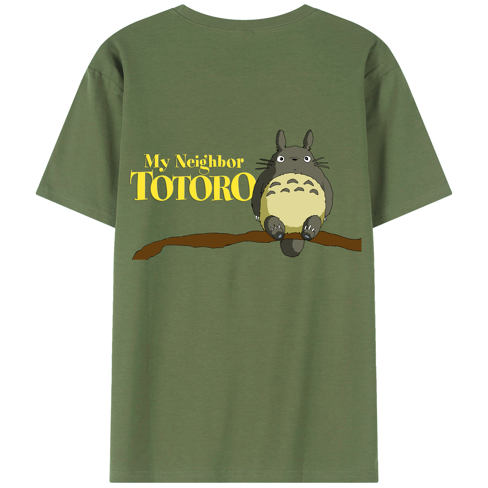 （画像用） となりのトトロ 草壁メイ 草壁サツキ My Neighbor Totoro Satsuki Kusakabe Mei Kusakabe 綿100％ メンズ半袖Tシャツ（バックプリント） 通気性